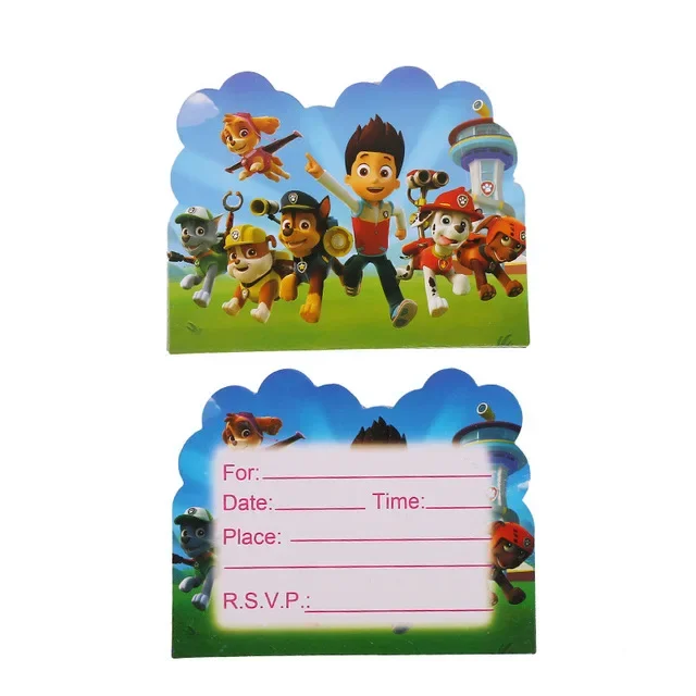 PAW Patrol Geburtstagsdekoration Folienballon Einweggeschirr Banner Hintergrund Hund Chase Marshall Skye Partyzubehör für Jungen