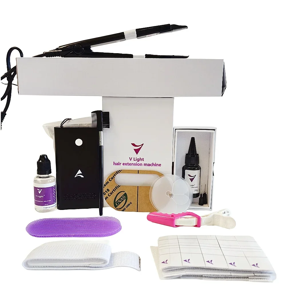 

V light hair extension machine high-end connection technology machine in hair extensions tools customer logo design