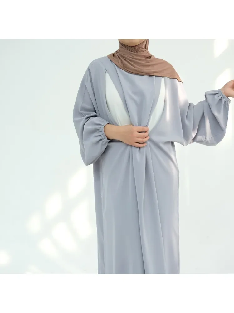 

Comfortable Muslim Dresses for Women Ramadan Outfit Abaya Dubai Kaftan Prayer Islamic Clothing Cozy Robe Femme Musulmane