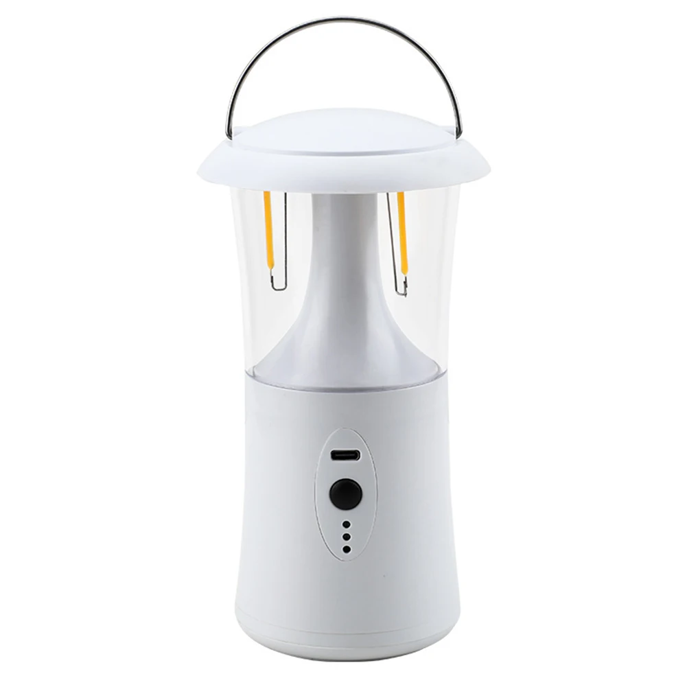 Outdoor Camping Lamp For Tent 1200MAH LED Tungsten Lantern 3 Light Modes Light With Hook Hiking Night Hanging Lamp