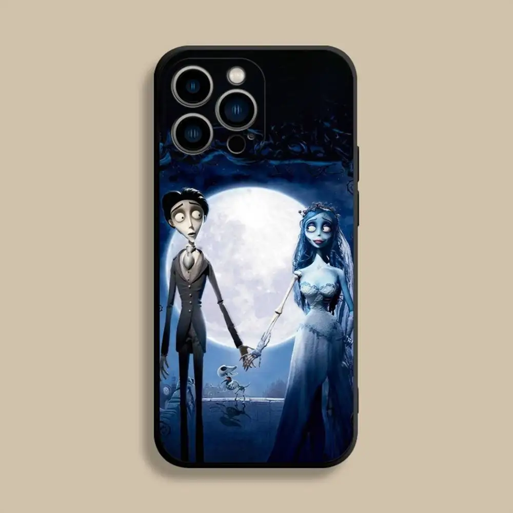 حافظة هاتف C-Corpse B-Bride Victor لهاتف iPhone 17,16,15,14,13,12,Pro,Max,Plus,E,SE4,Air,غطاء ناعم أسود صغير