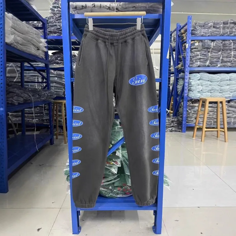 

Вязаные брюки с эластичной резинкой на талии в стиле ретро, мужские модные спортивные штаны на подкладке, прямые брюки со средней талией Faion Urban Sle Light ey