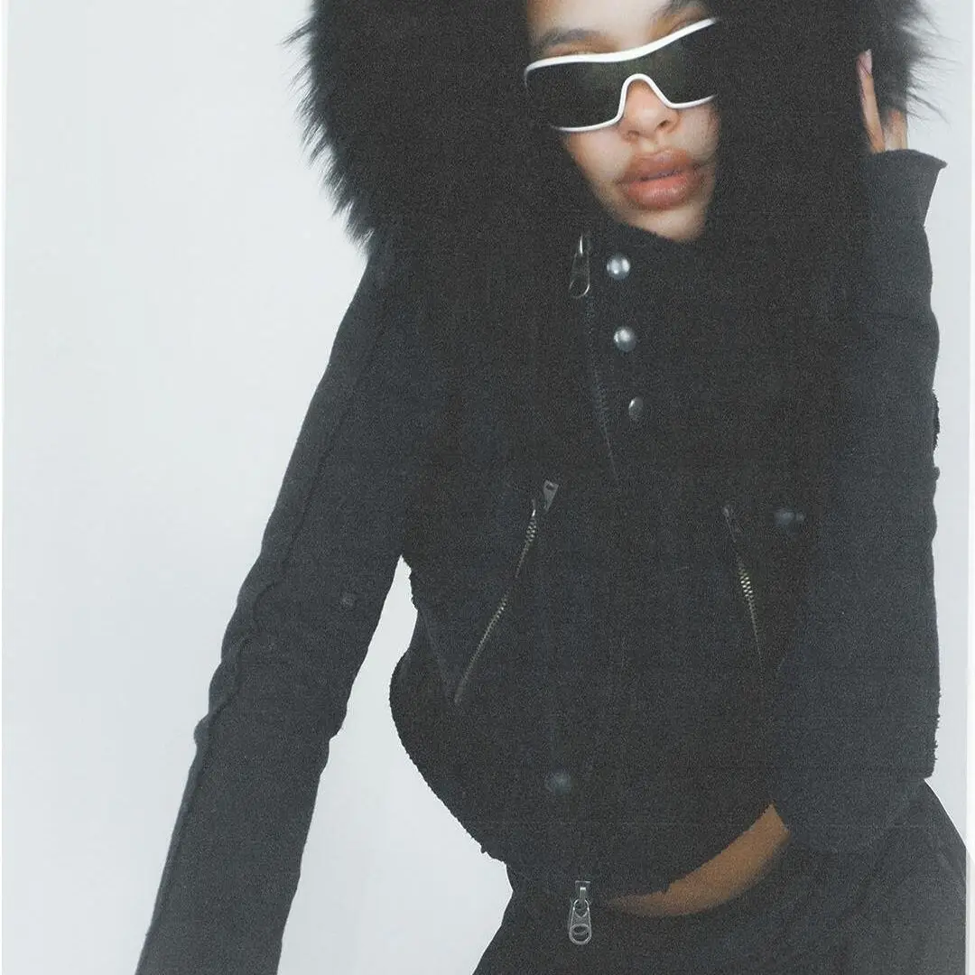 

Fur Collar Chaqueta Mujer Harajuku Hoodie Jacket Winter Clothes Women Denim American Grunge Subcultural Gothic Streetwear Punk