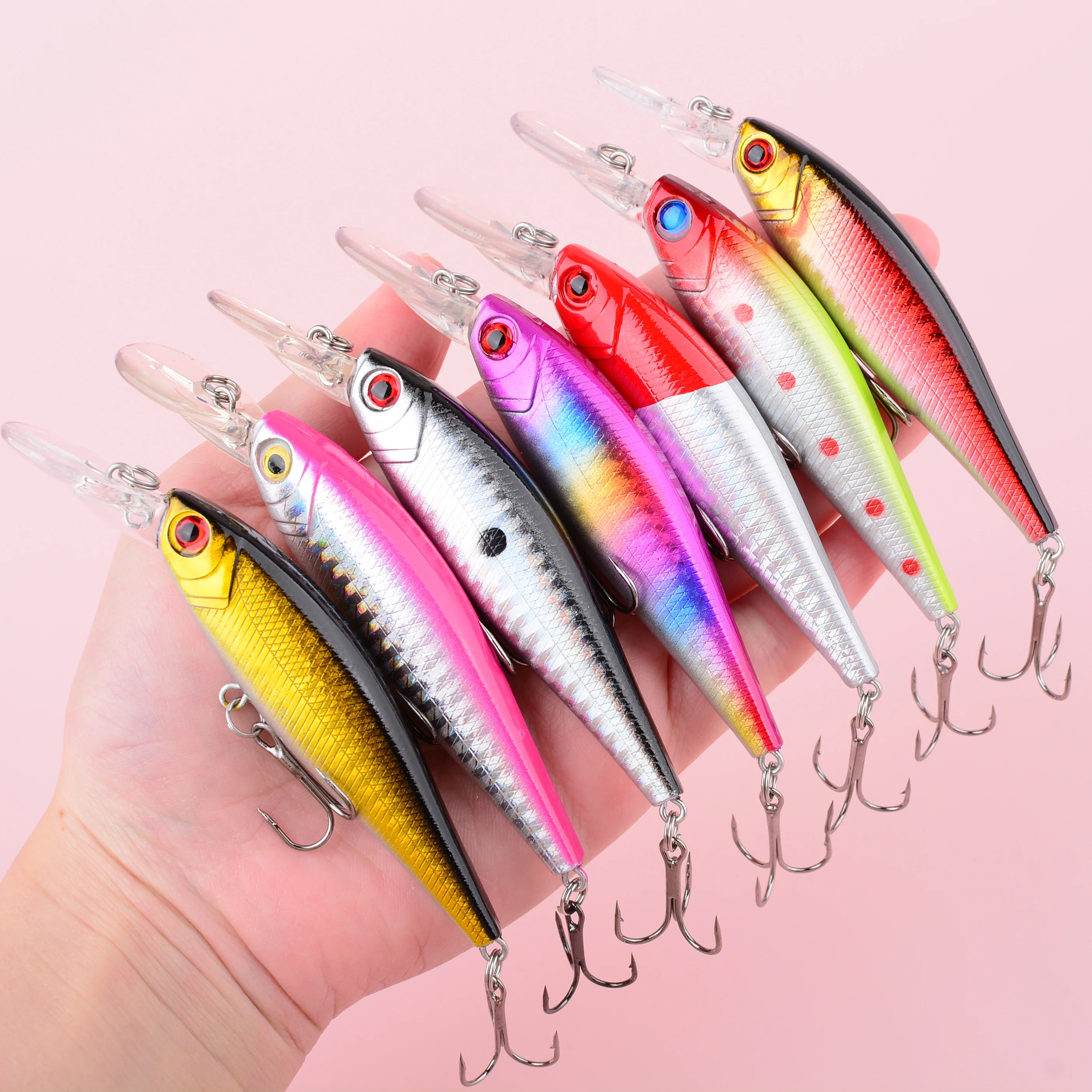 Wobler Minnow buceo profundo para lucio y lucioperca en mar - imagen 4