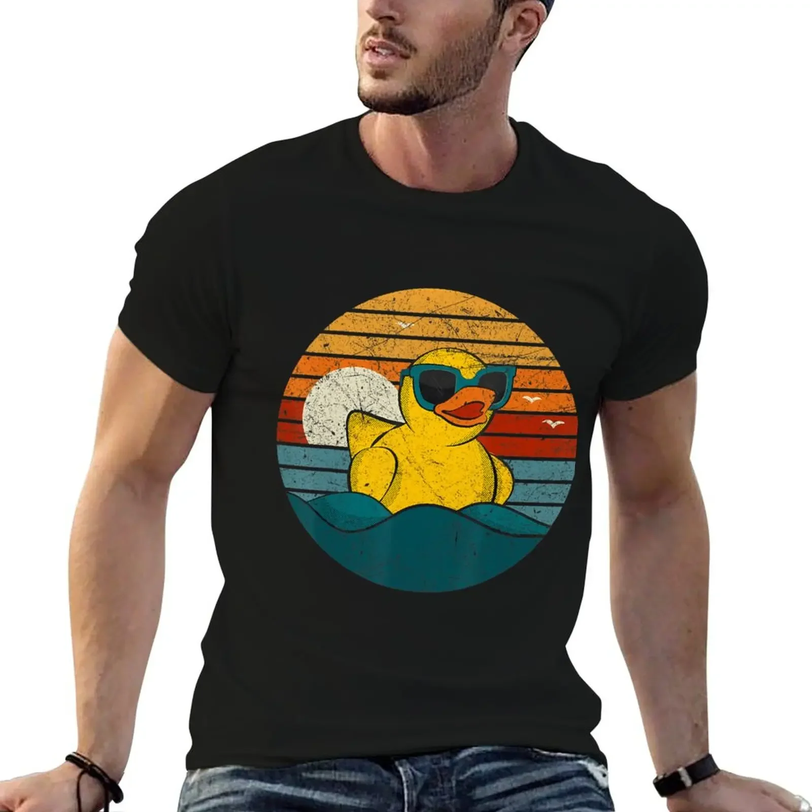 Cute Yellow Duck Bath Toy Rubber Duckling Ducky Duck Lover T-Shirt shirts graphic tee plus size clothes mens designer t shirt