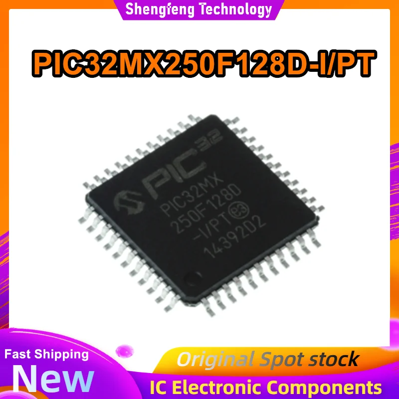 

PIC32MX250F128D PIC32MX250F128D-I/PT QFP44 IC-чип 100% новый, оригинальный, в наличии