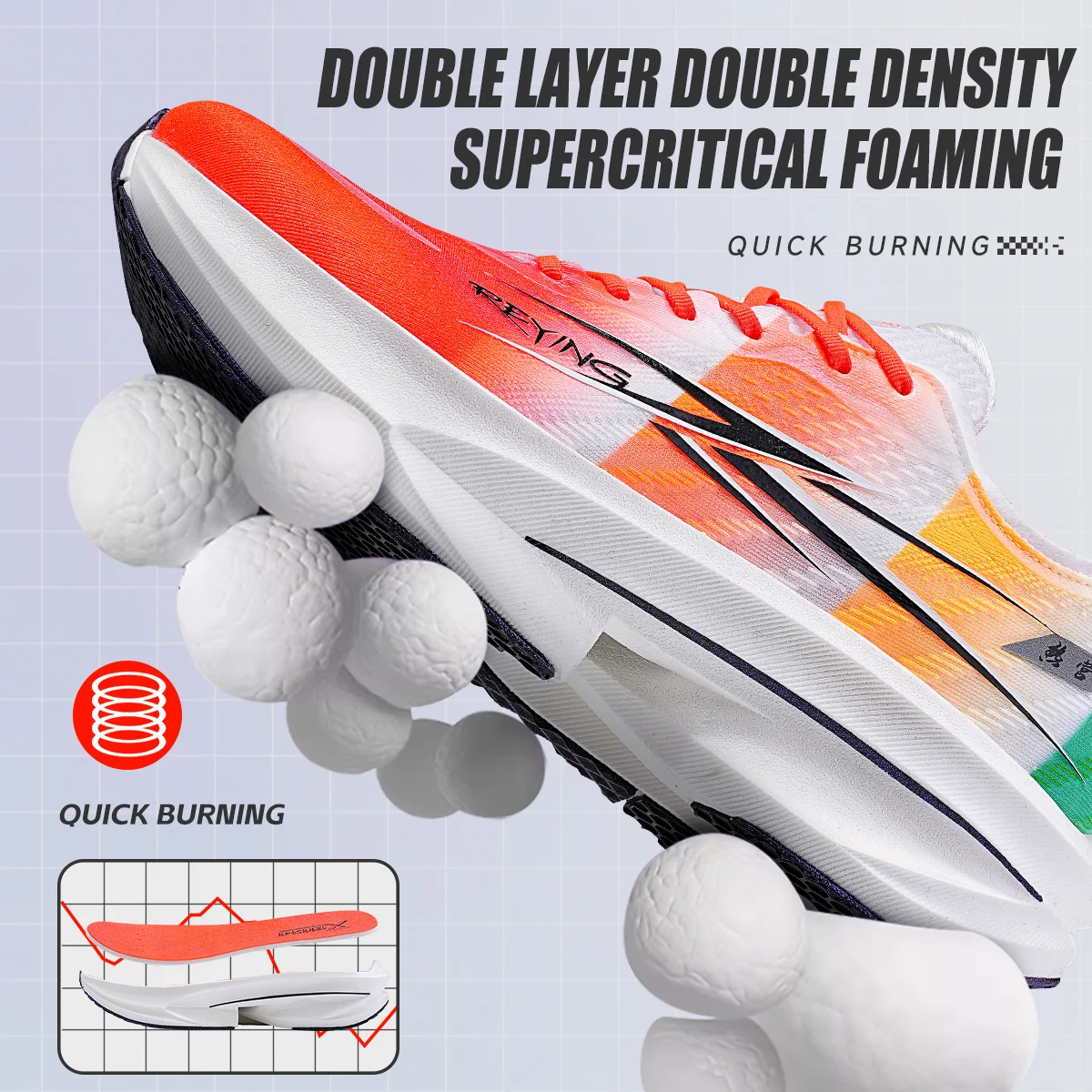 IRUNSVAN Carbon Fiber Sports Shoes Shock-Absorbing Rebound Entry-Level Marathon Running Shoes Unisex 128