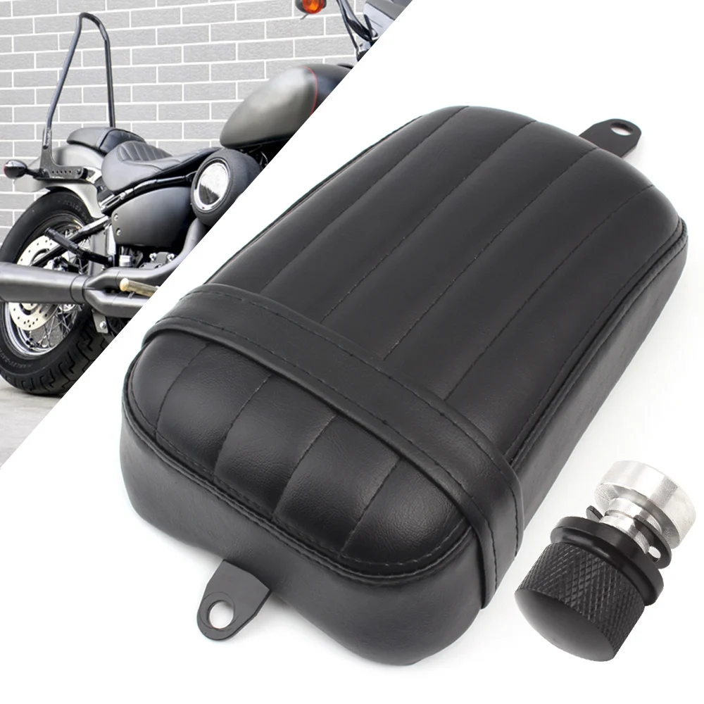 

Motorcycle Part Rear Passenger Seat With 1 Piece Seat Bolt Nut PU Leather Billet Aluminum Fits For Harley Street Bob 2018-2020