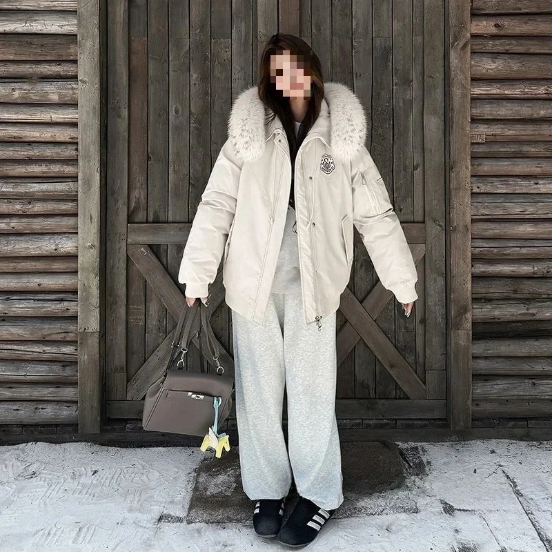 アメリカンスタイルのワークウェア、中厚手、プリンセススリーブ、レディース冬用コットンジャケット、フード付き、スタンドカラー、ファー襟付き