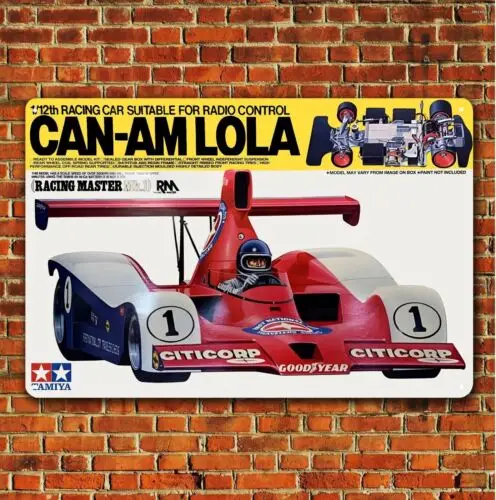 1pcs,Tamiya Can-Am Metal Poster Rc Car Wall Deco Tin Sign Plaque - bar metal sign