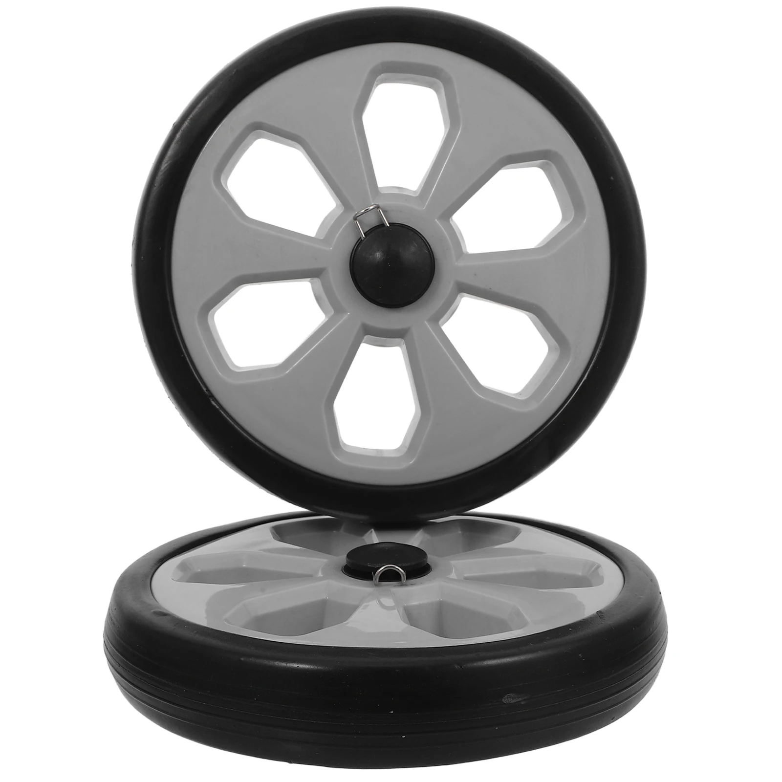 

2pcs Shopping Cart Wheels Foldable Versatile Grocery Trolley Parts Replacement Stroller Mute Elderly Use