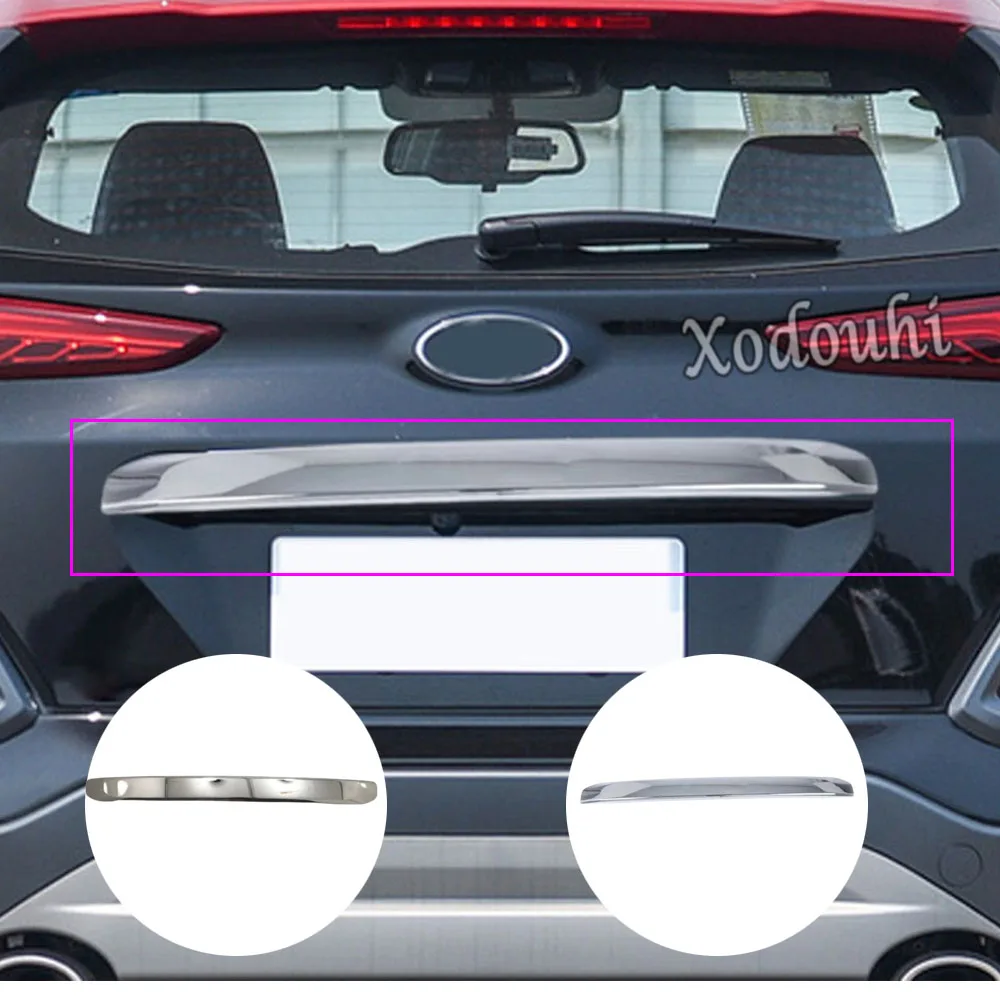

Car ABS/Steel Rear Trunk Door Tailgate Frame Plate Trim Lamp Stick Frame For Hyundai Kona Encino Kauai 2017 2018 2019 2020 2021