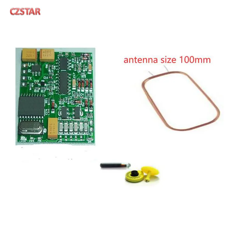 Czstar 134.2kHz ISO11784/85 FDX-B long range 50cm rfid reader Animal Tag Ear Tag glass tag Moulde UART microchip pet scanner