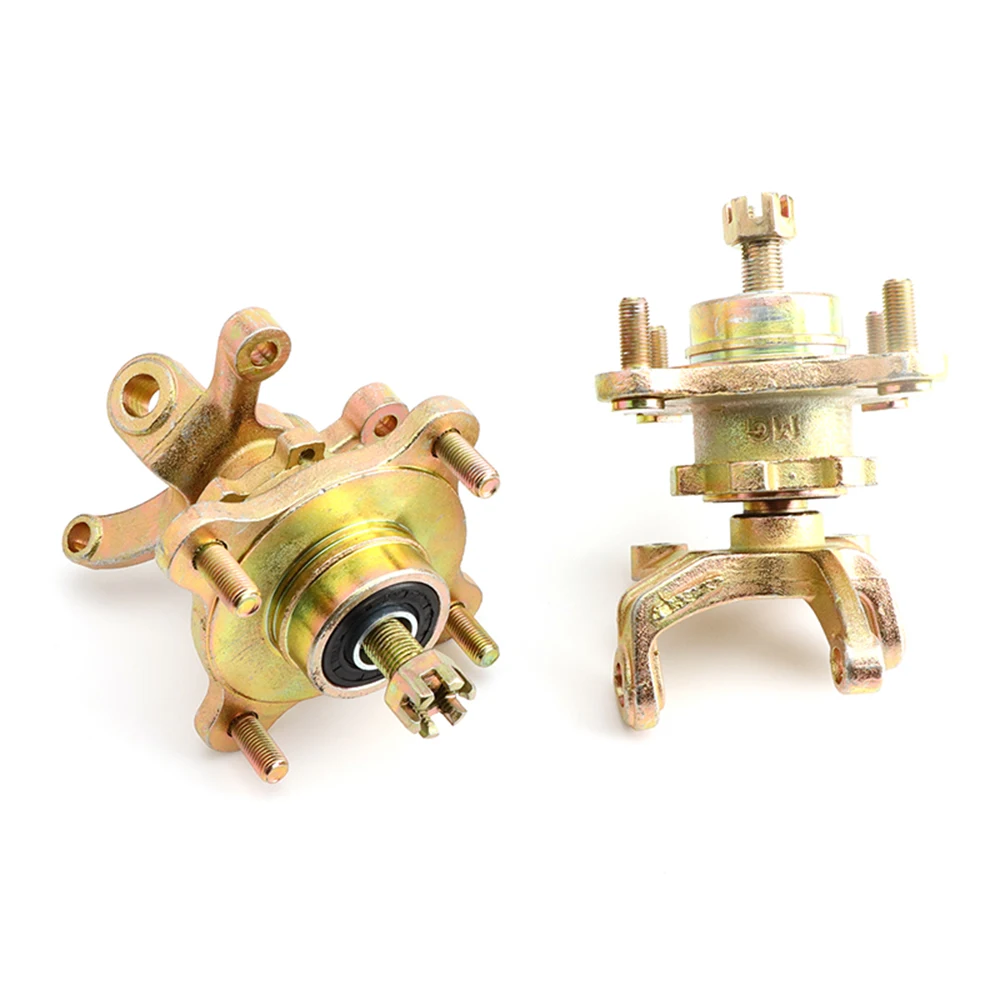 Steering Strut Knuckle Spindles with 110mm M10*4 STUD Wheel Hubs 130mm Brake disc Fit For Golf Buggy Go Kart Karting Quad Bike