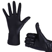 100 Pcs High Quality Black Disposable Gloves S/M/L/XL Elastic Nitrile Gloves Multipurpose Cleaning Work Gloves