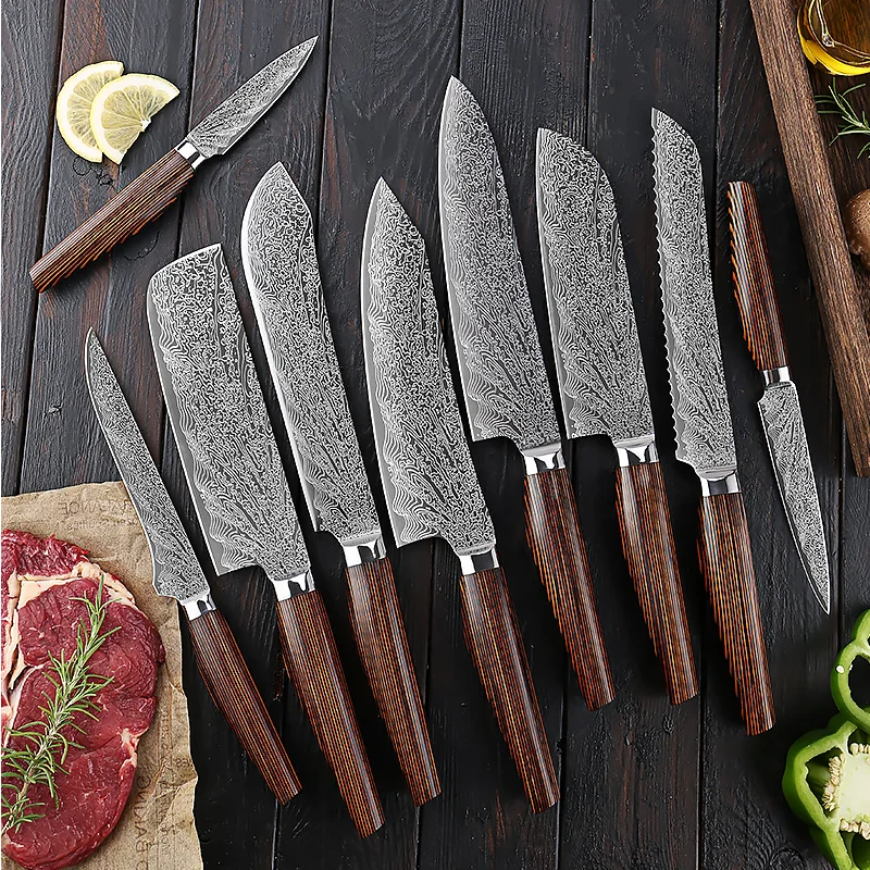 

XITUO Chef Knife Japanese Kitchen Knives Sharp Santoku Cleaver Slicing Knife Boning fruit Paring Knife Ergonomic wooden Handle