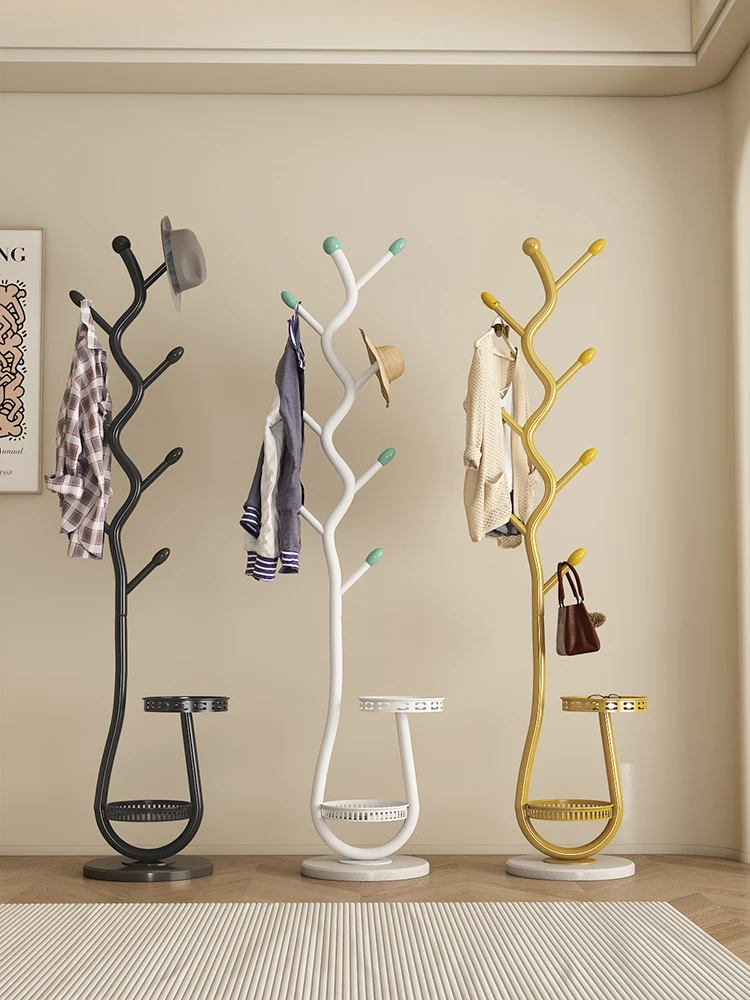 

Light luxury coat rack floor-to-ceiling bedroom bedside hanging clothes rack, simple household multi-functional hanging