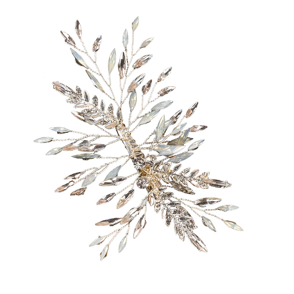 

Protein Rhinestone Hairpin Women Wedding Zinc Alloy Crystal Decorative Hair Clip for Party Banquet Photoshoot Accessories
