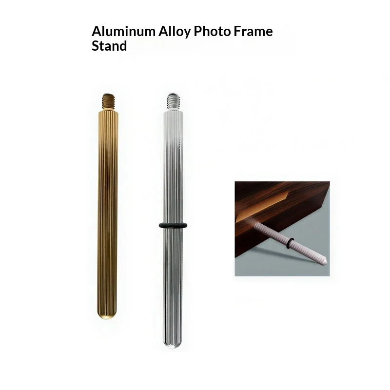 5PCS Aluminum Alloy Support Rod External Teeth Solid Wood Backboard Bracket Wooden Bracket Advertising Nail Fastening Screw
