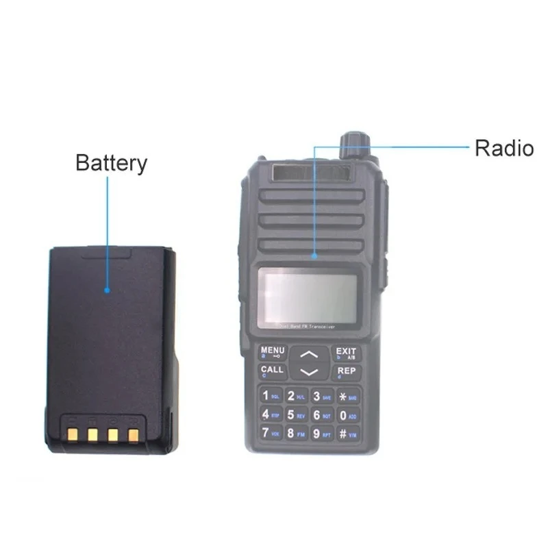 بطارية LB-X8 عالية الجودة 12.6 فولت 4000 مللي أمبير في الساعة لـ Leixun Walkie-Talkie UV-25D جديدة تمامًا، 0 دورات، جودة عالية