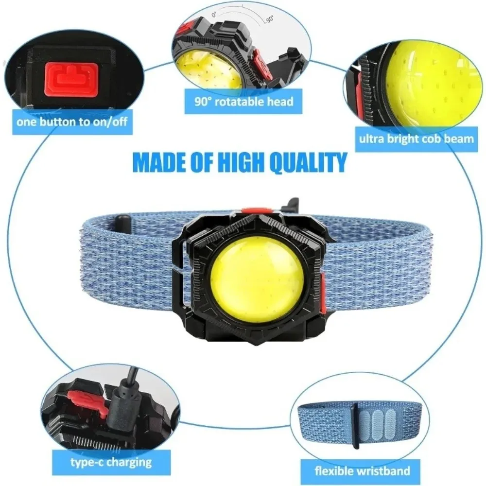 Multi-Functional Helmet LED Light Type-C Rechargeable 3-in-1 NVG Mount Light COB Light Source Super Bright Watch Light