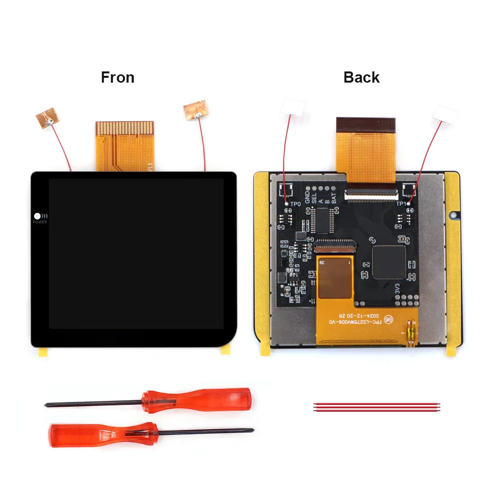 Hispeedido für Game Boy Pocket GBP 2,8 Zoll laminierter IPS-LCD-Bildschirm-Kit, hohe Helligkeit, Hintergrundbeleuchtung, kein Schweißen erforderlich