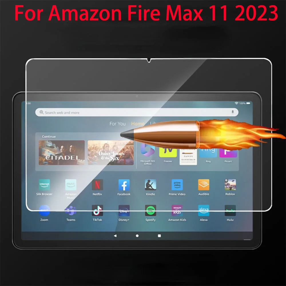 Screen Protector For Amazon Fire Max 11 11.0 inch Tablet 2023 13th Gen Tempered Glass Film For Fire Max 11 9H Hardness