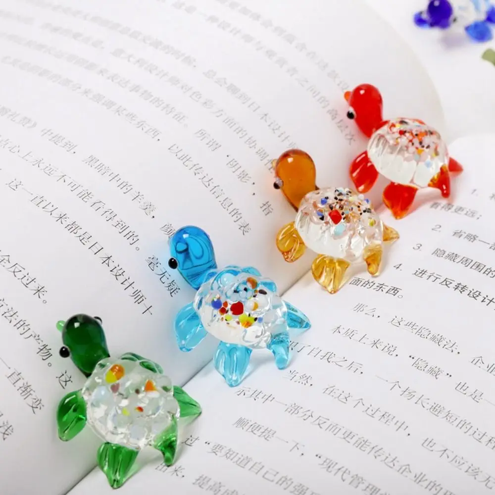 Portable Vivid Glass Turtle Glass Art Lightweight Sea Turtle Figurines Handicraft Figurines Fairy