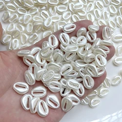 Beautiful ivory white shell beaded DIY necklace bracelet jewelry decoration accessories plastic beads  pearls for craft