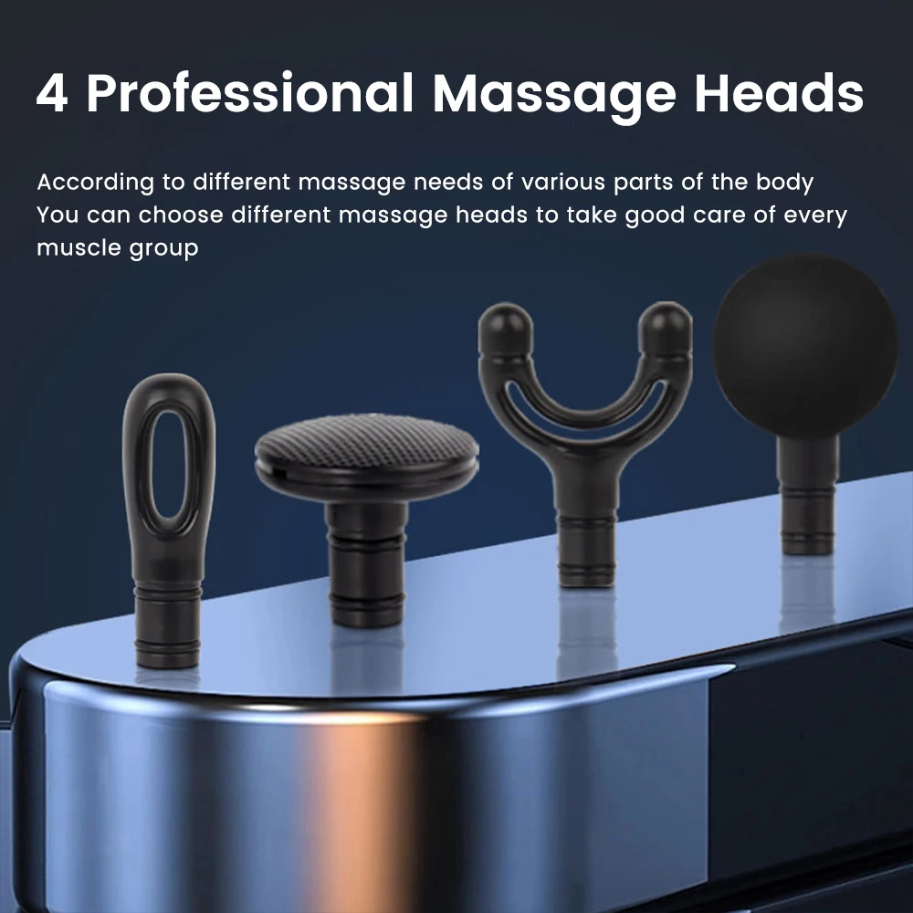 Multifunctional Massage Gun Fascia Deep Muscle Relax Body Neck Massager Wireless Electric Fitness Equipment Noise Reduction Gun