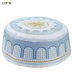 Embroidery Arab Men Muslim Prayer Caps Islam Jewish India Caps Muslim Hats Turban Man Hijab Male Turkish Arabia Hui Ramadan Hat