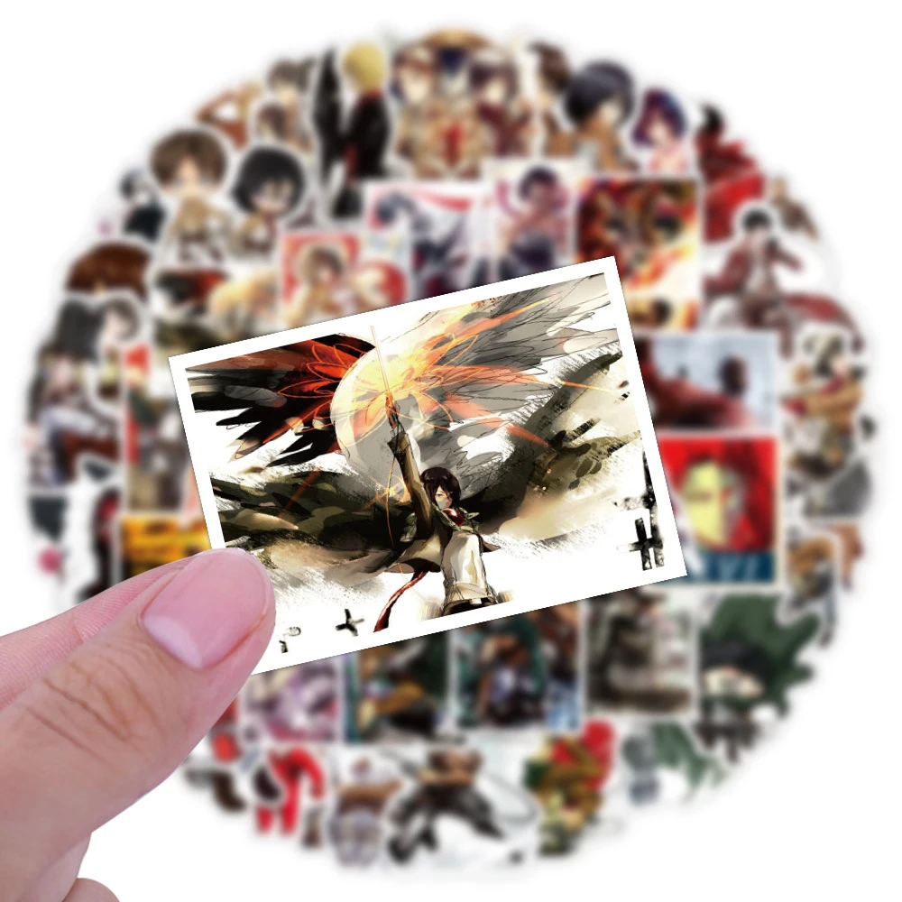 10/30/50pcs Cool Anime Attack on Titan Stickers Cartoon Graffiti Sticker DIY Laptop Skateboard Phone Bike Classic Manga Decals