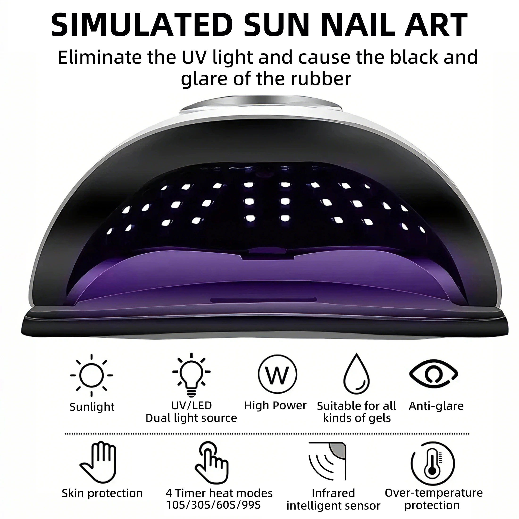 SUN X11 MAX Lámpara de secado de uñas profesional para manicura Sensor automático Lámpara de uñas LED UV con máquina de secado de esmalte de uñas de 280W