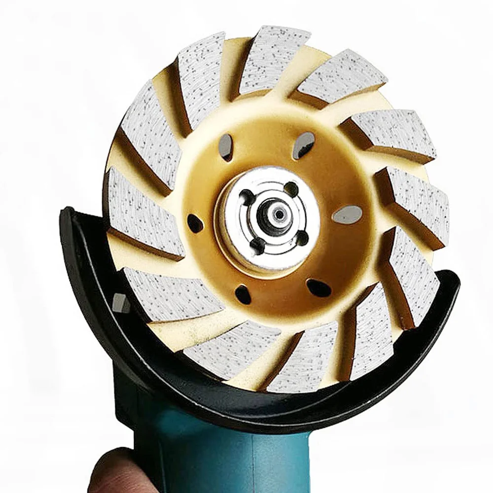 1-8Pcs 4Inch Diamond Grinding Disc Concrete Turbo Diamond Grinding Cup Heavy Duty Angle Grinder Wheels for Granite Stone Ceramic