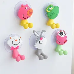 Cartoon Animal Toothbrush Holder Wall Mounted Antibacterial Tooth brush Storage Rack With Suction Cup Bathroom Organizer