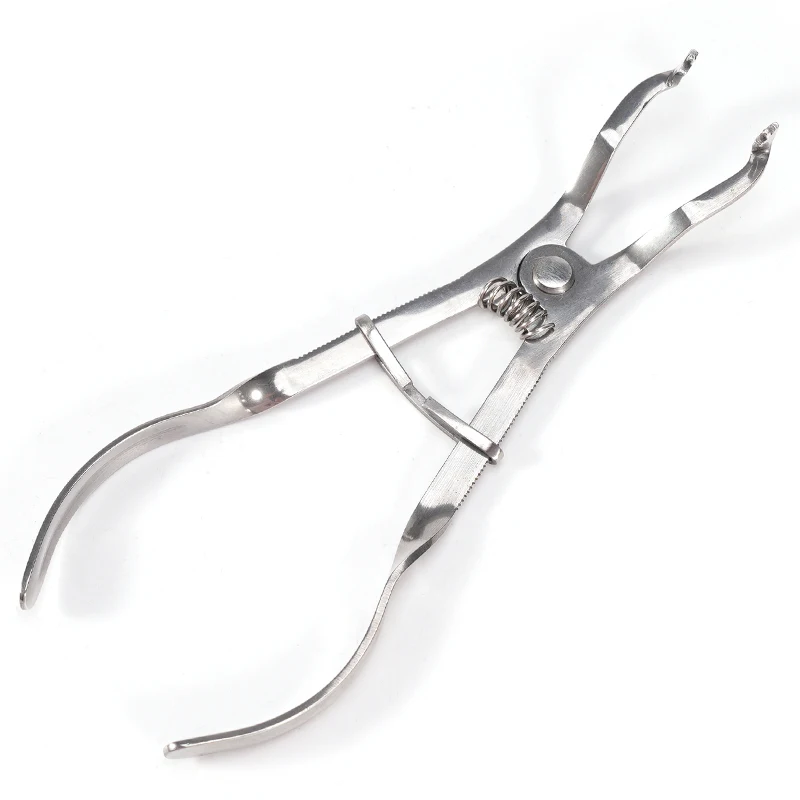 

1 шт. Зубной резиновый зажим-пинцет для формирования бобовидных заготовок, зажим для пластин, зажим для пульпы из нержавеющей стали, двусторонний формирующий зажим