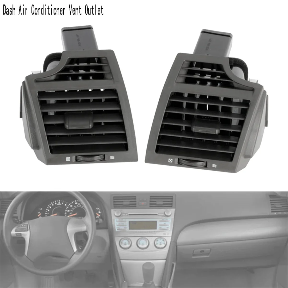 Cubierta de rejilla de Panel de salida lateral de ventilación A/C derecha para salpicadero de coche para Toyota CAMRY AURION 2007-2013 ACV40 GSV40 versión estadounidense