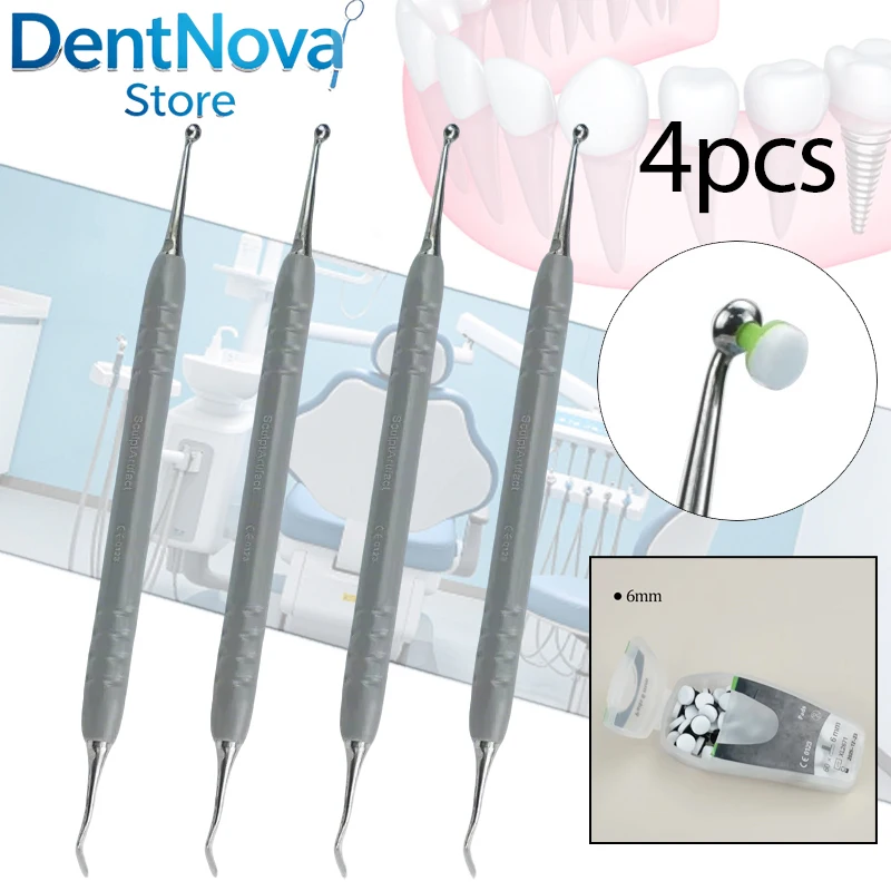 

Dental Composite Trimmer Spatula Double Sided Fine Point Light Cure Trimmer Grey Handle Original Restorative Resin Tools