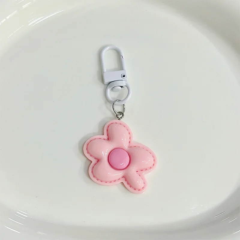 

Candy Color Flower Keychain Lovely Flower Keychain Cute Backpack Ornaments Pendant Keyring For Bag Jewelry Gifts