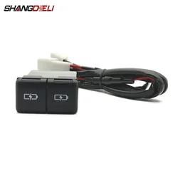 12/24V Car Charger 2.1A Dustproof Socket Dual Type-C Charging Outlet Power Adapter For Toyota Camry Avalon Highlander Levin RAV4