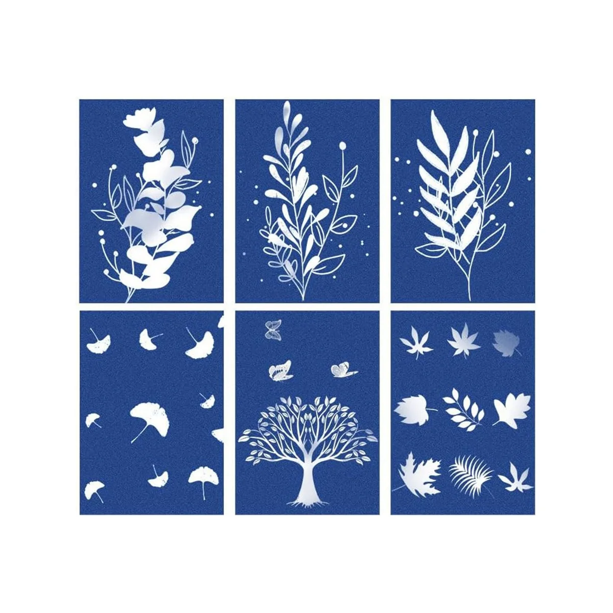 30 Sheets Cyanotype Paper, Sun Art Paper Kit, Solar Drawing Paper Nature Printing Paper for Kids Adults Arts Crafts