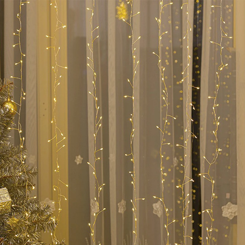 Curtain LED String Light Garland USB Remote Flash Lights For Christmas New Year Party LED Window Lighting Decoration