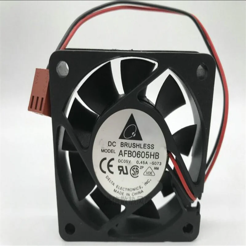 Original delta 6015 AFB0605HB DC5V 0.45A 6CM two-wire switch fan