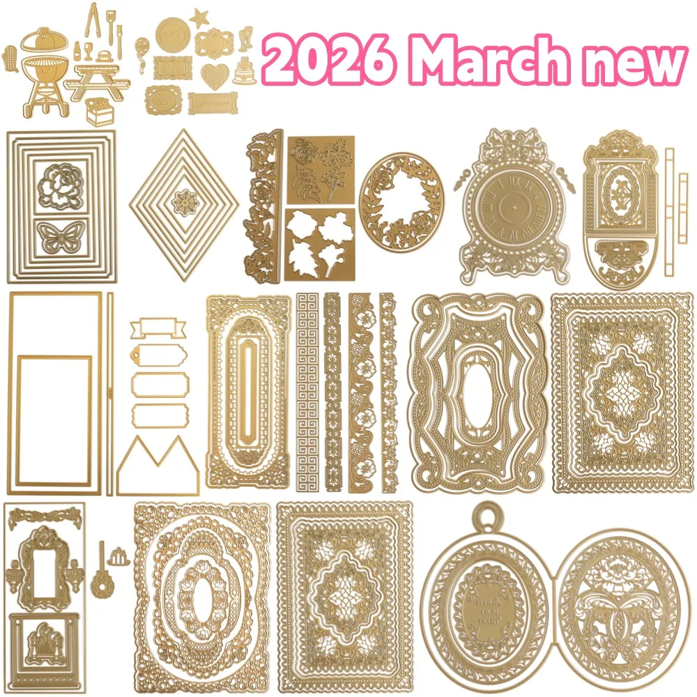 ScrapDivaDesigns matrices de découpe en métal Scrapbook journal décoration pochoir modèle de gaufrage bricolage carte de voeux à la main 2025 nouveau