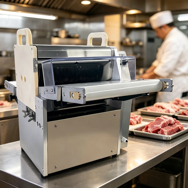 Commercial Desktop Meat Slicer for Restaurant Barbecue Pork Belly Cutter Beef Slicer Kitchen Home Use