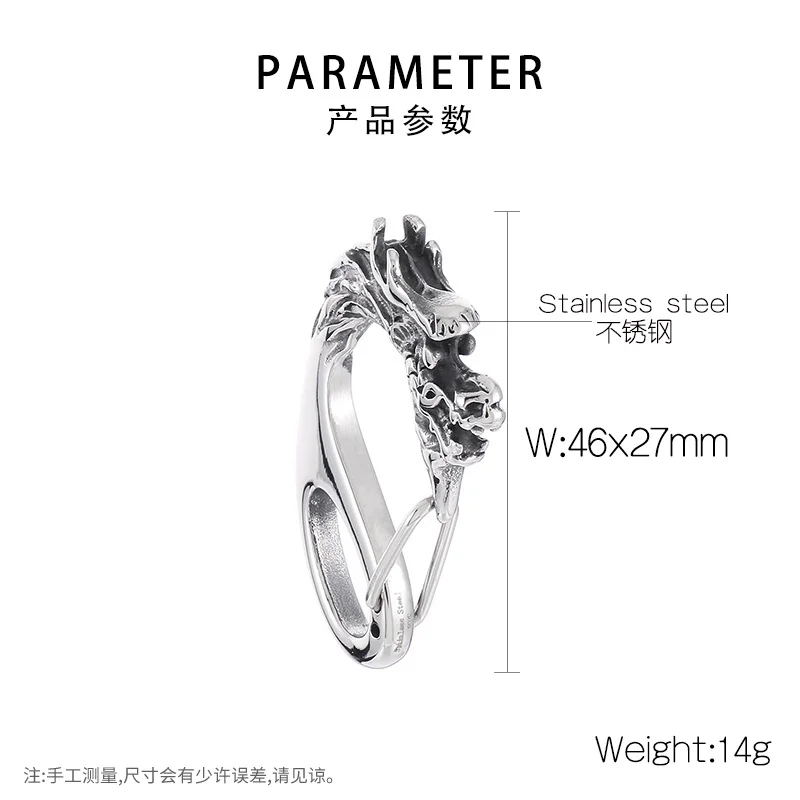 Fongten Männer Skelett Schlüssel verschluss Edelstahl Drachen Löwe DIY Schlüssel bund Verschluss Gothic Karabiner Brieftasche Schlüssel anhänger Haken für Männer – Detail 25