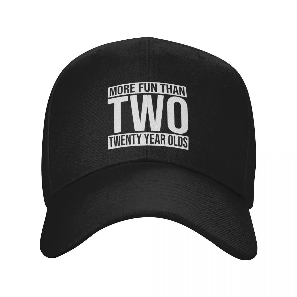 More Fun Than Two 20 Years Olds 40th Birthday Quote Baseball Cap Thermal Visor Bobble Hat Rugby Women's Hats Men's