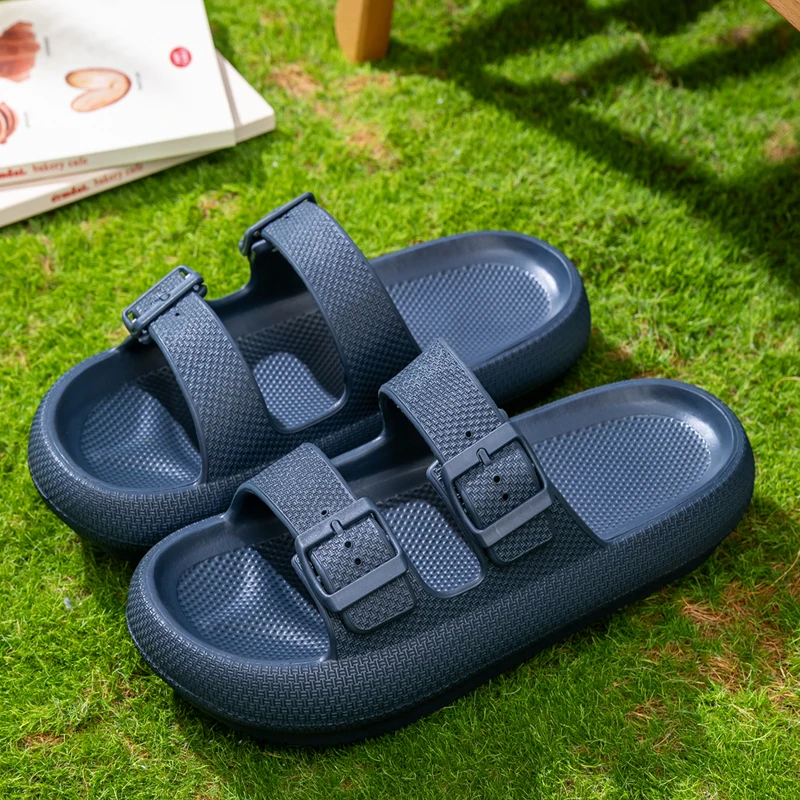 Modische Slide-Sandalen für Damen, Sommer, bequeme EVA-Plateau-Hausschuhe für drinnen und draußen, atmungsaktive Hausschuhe mit weicher Sohle – Detail 9