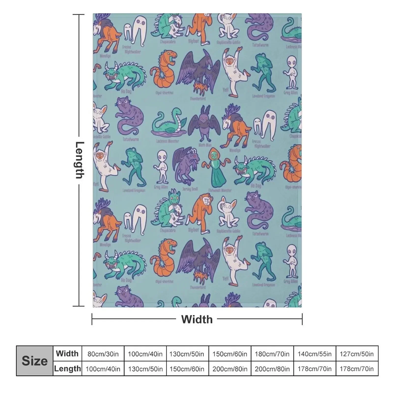 Cryptid Creatures - Mythology Throw Blanket Shaggy Plush Cute Plaid Plaid on the sofa bed plaid Blankets