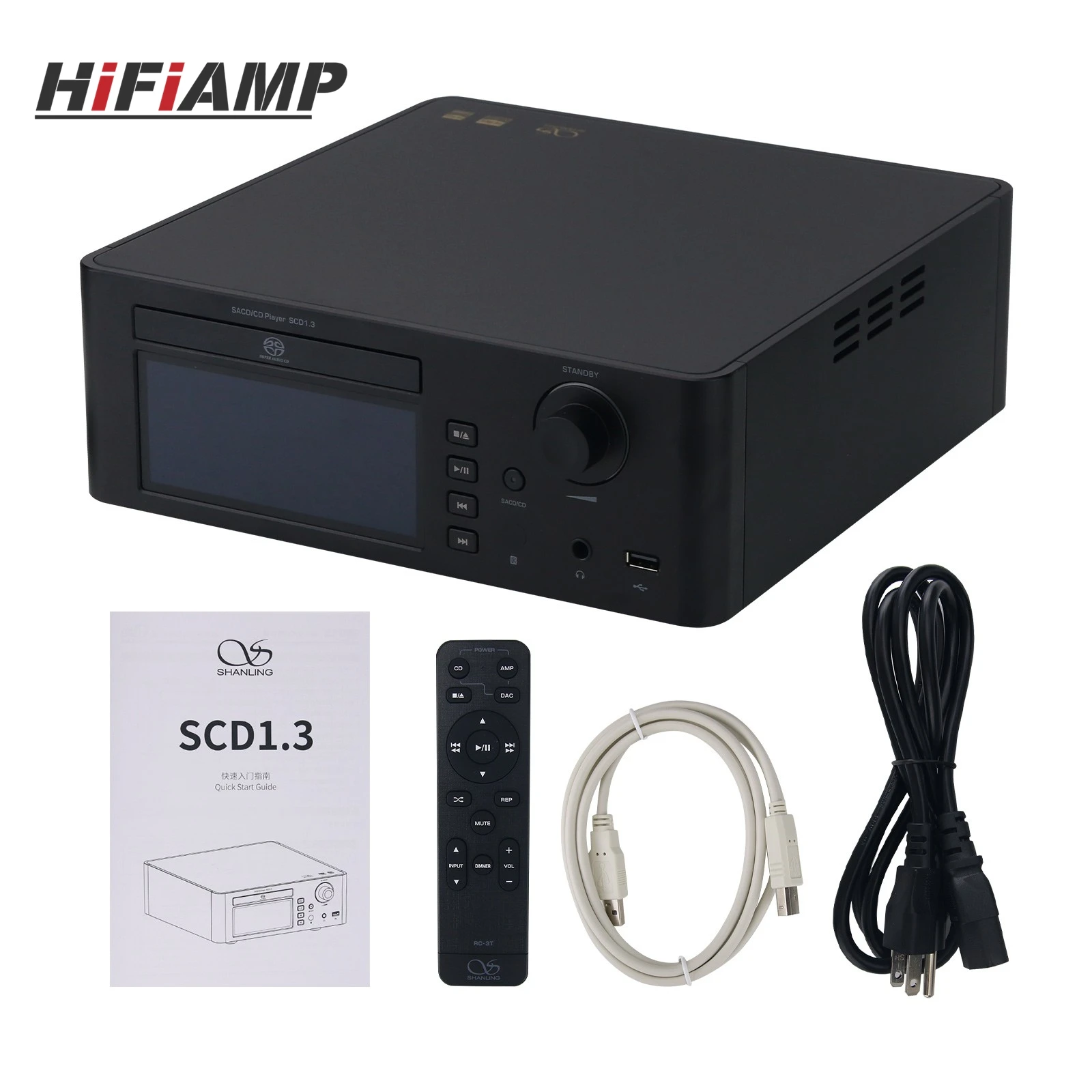 SHANLING SCD1.3 HD SACD Player 220V Hard Drive USB Flash Drive Bluetooth5.0 CD Player AK4491EQ+AK4499EX DAC
